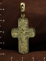 Крест из зелёного золота 585 пробы