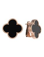 Серьги из золота 585 пробы c ониксом