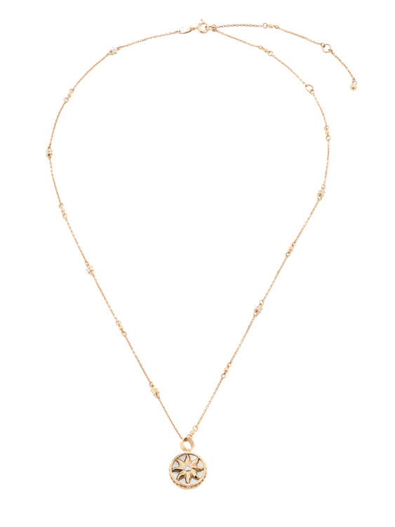 Колье из золота c бриллиантами, ониксом и перламутром