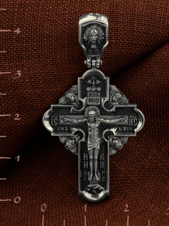 Крест из белого золота