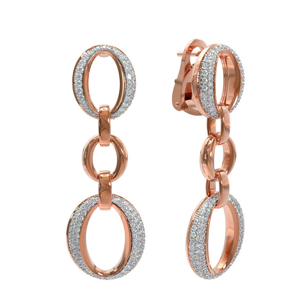 Серьги из золота c бриллиантами