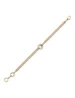 Браслет из золота 585 пробы c бриллиантами и перламутром