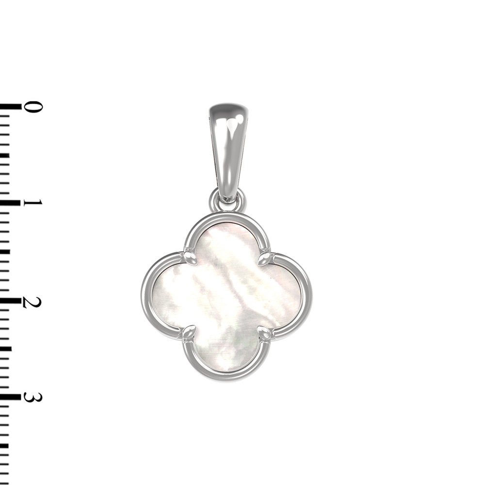 Подвеска из белого золота c перламутром