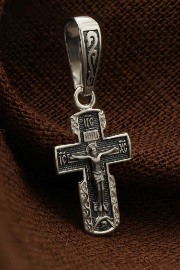 Крест из белого золота