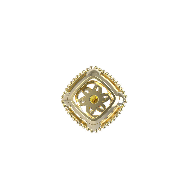 Подвеска из лимонного золота c бриллиантами и сапфиром