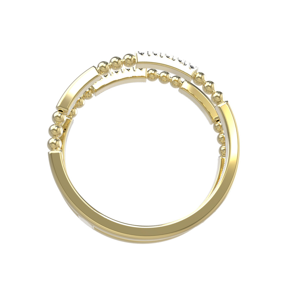 Кольцо из лимонного золота c бриллиантами