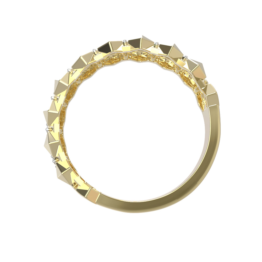 Кольцо из лимонного золота c бриллиантами