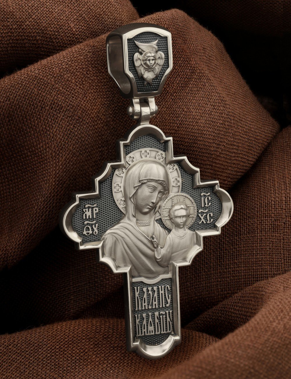 Крест из белого золота 585 пробы