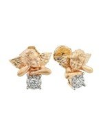 Серьги из золота 585 пробы c бриллиантами