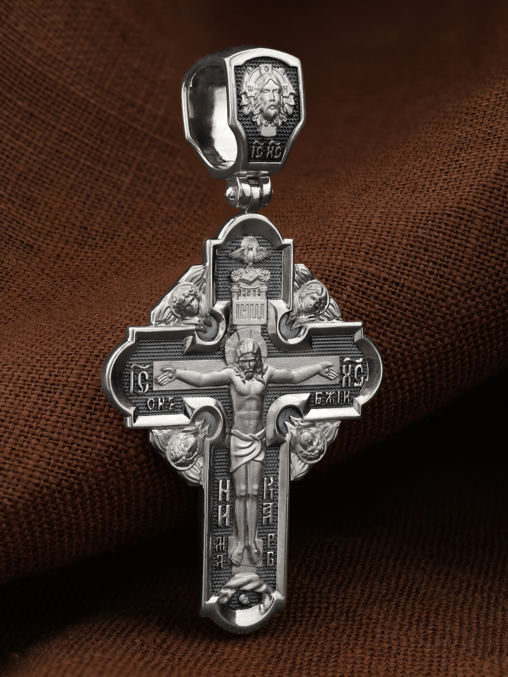 Крест из белого золота