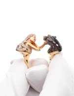 Кольцо из золота 585 пробы c фианитом
