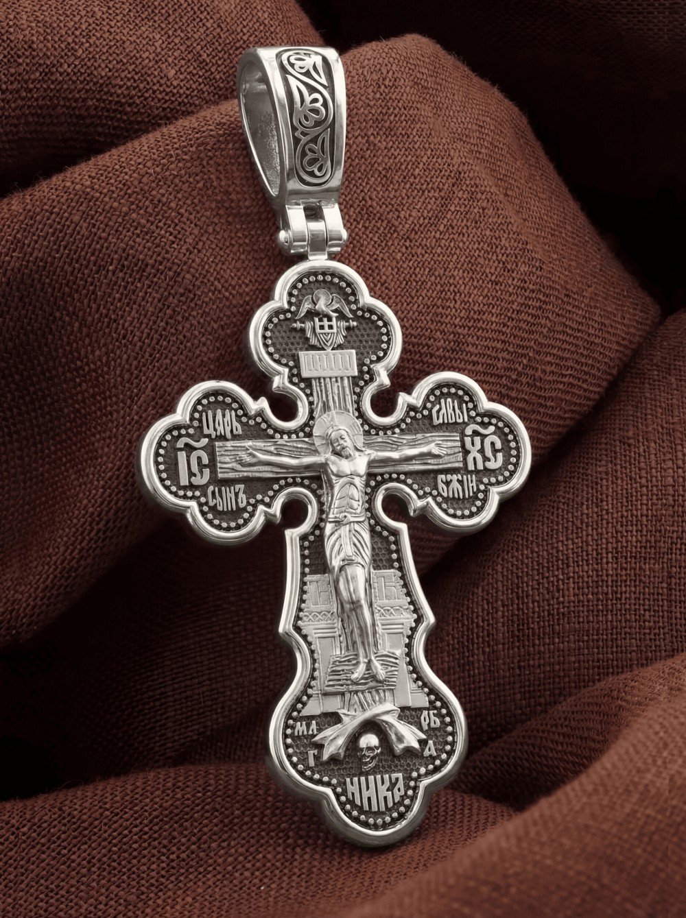 Крест из белого золота