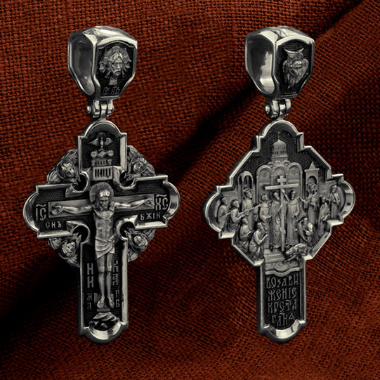 Крест из белого золота