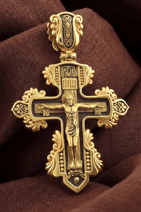 Крест из лимонного золота