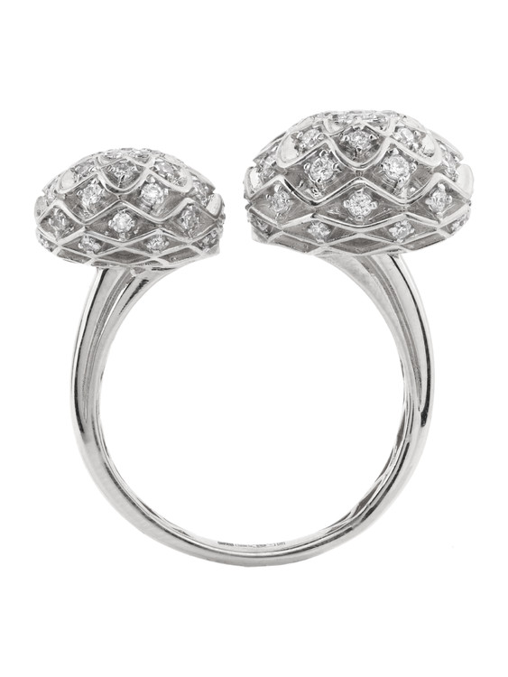 Кольцо из белого золота c бриллиантами