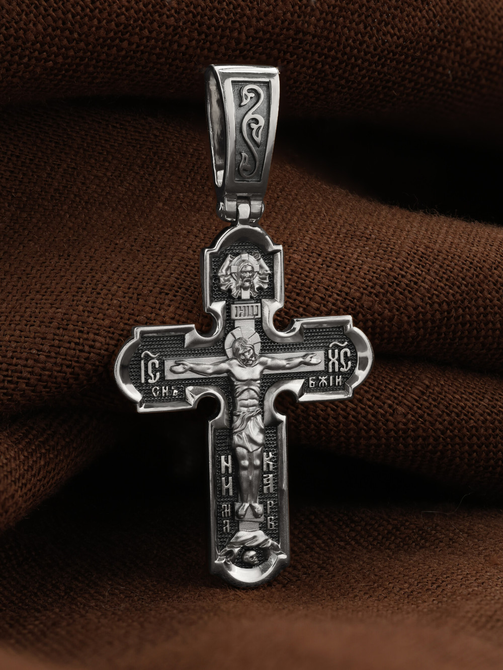 Крест из белого золота