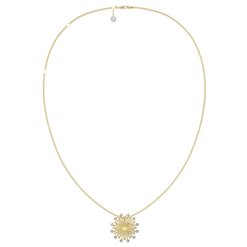 Колье из лимонного золота c бриллиантами