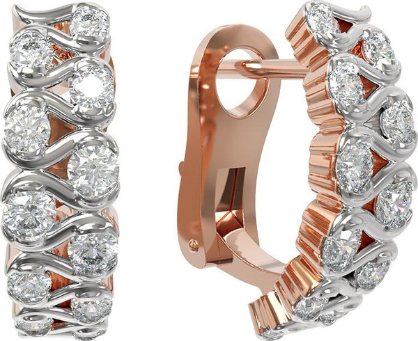 Серьги из золота c бриллиантами