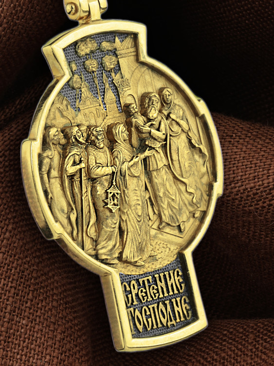 Крест из лимонного золота