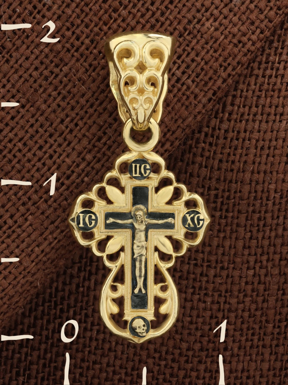 Крест из лимонного золота