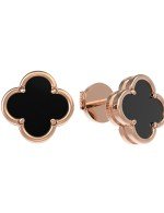 Серьги из золота 585 пробы c ониксом