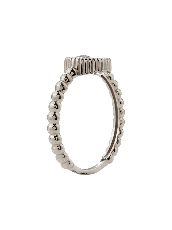 Кольцо из белого золота c бриллиантами и лазуритом