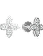 Серьги из белого золота 585 пробы c бриллиантами