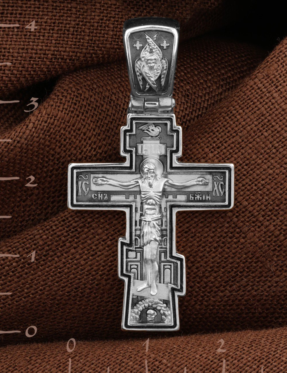 Крест из белого золота 585 пробы