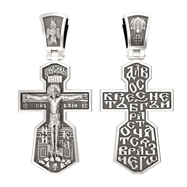 Крест из белого золота