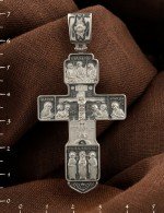 Крест из белого золота 585 пробы