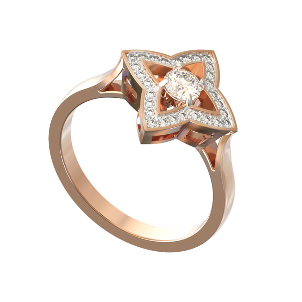 Кольцо из золота c бриллиантами