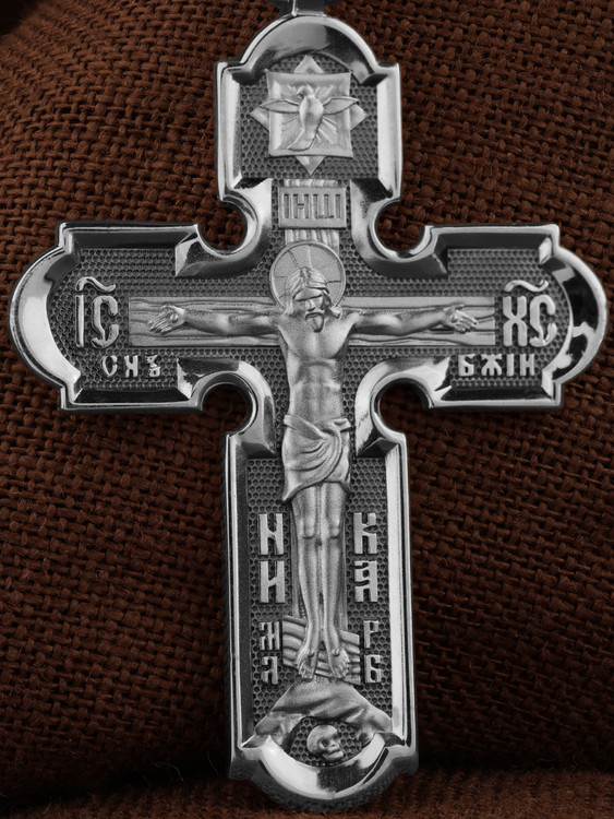 Крест из белого золота