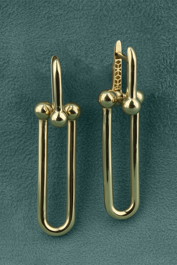 Серьги из лимонного золота