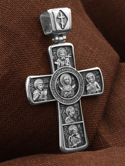 Крест из белого золота