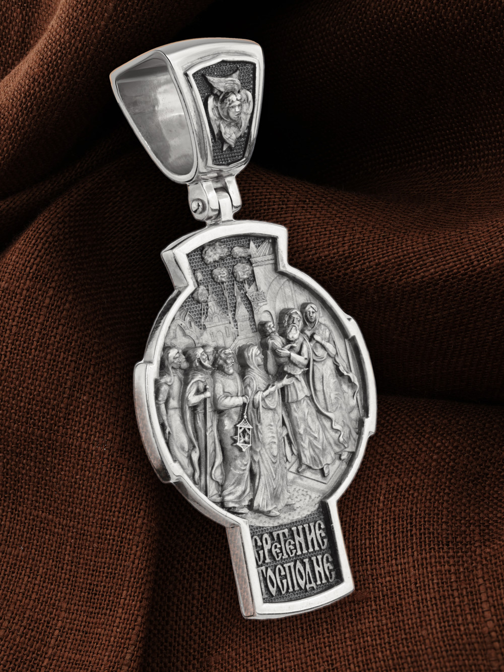 Крест из белого золота