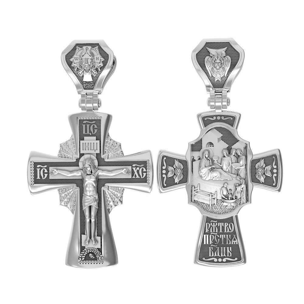 Крест из белого золота