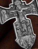Крест из белого золота 585 пробы