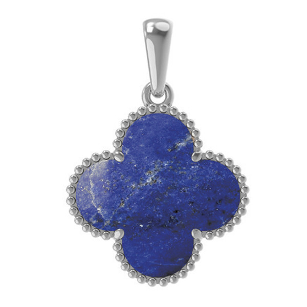 Подвеска из белого золота c лазуритом
