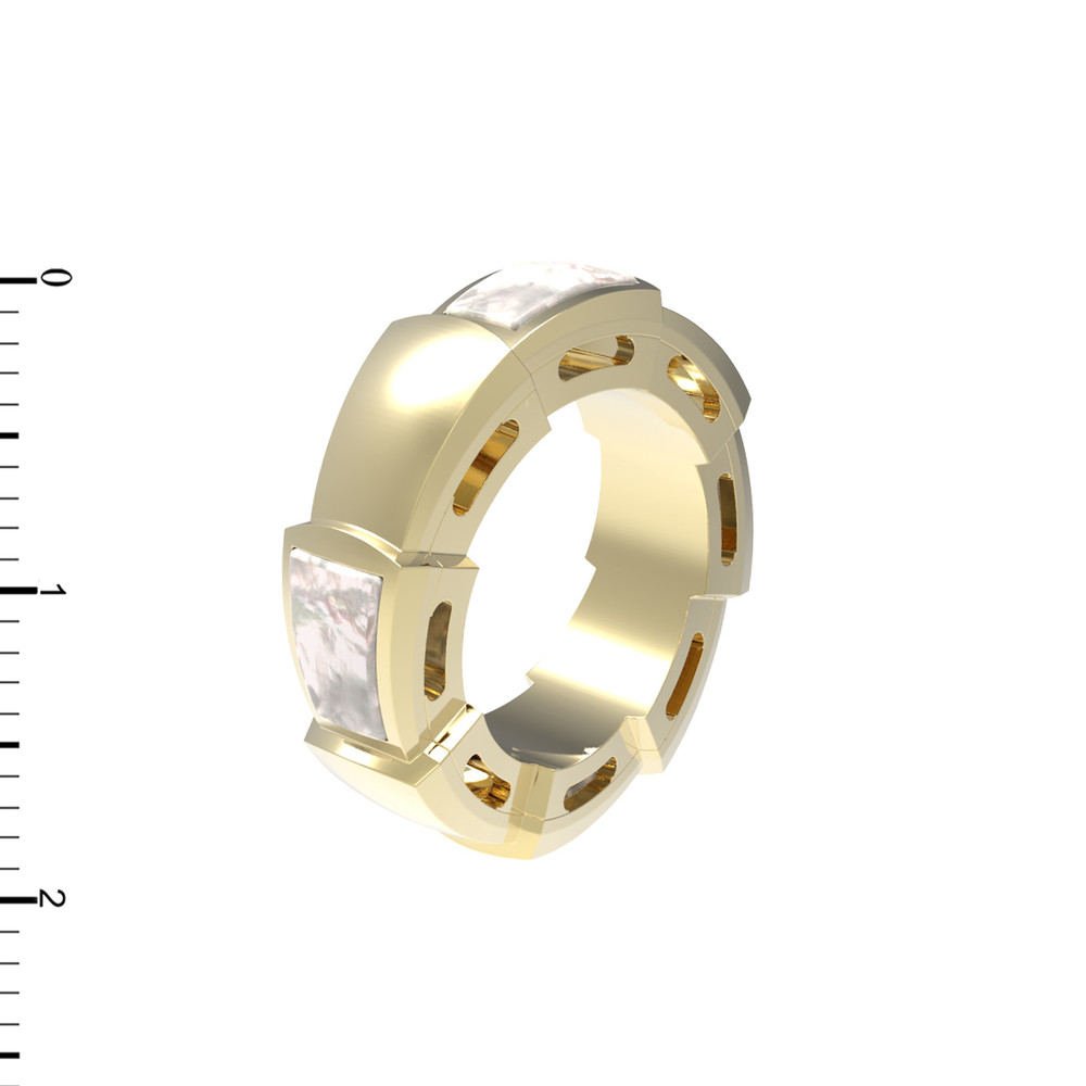 Подвеска из лимонного золота c перламутром