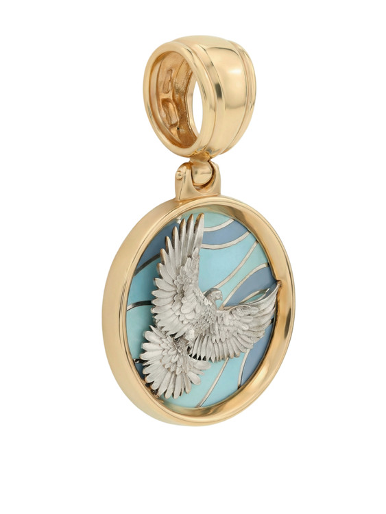 Подвеска из золота c эмаль