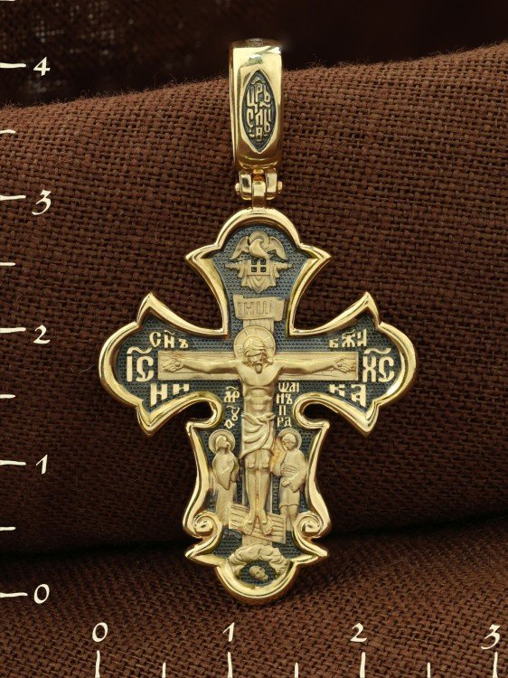 Крест из лимонного золота