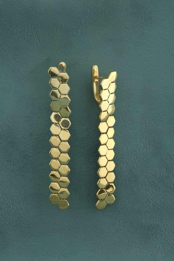 Серьги из лимонного золота