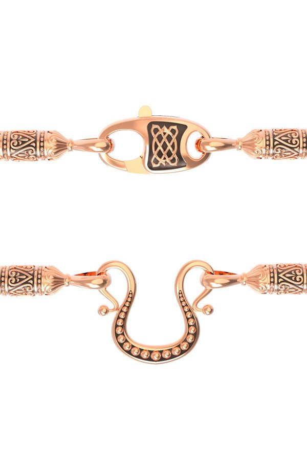 Шнурок кожаный из золота c кожаным шнурком