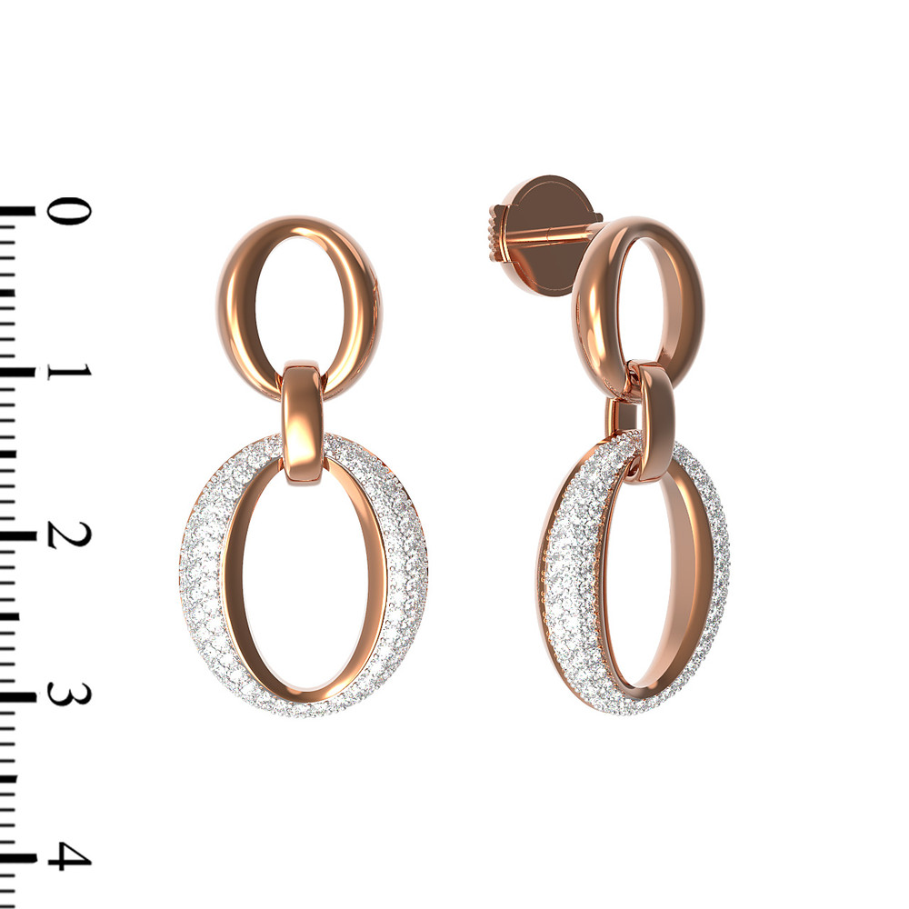 Серьги из золота c бриллиантами