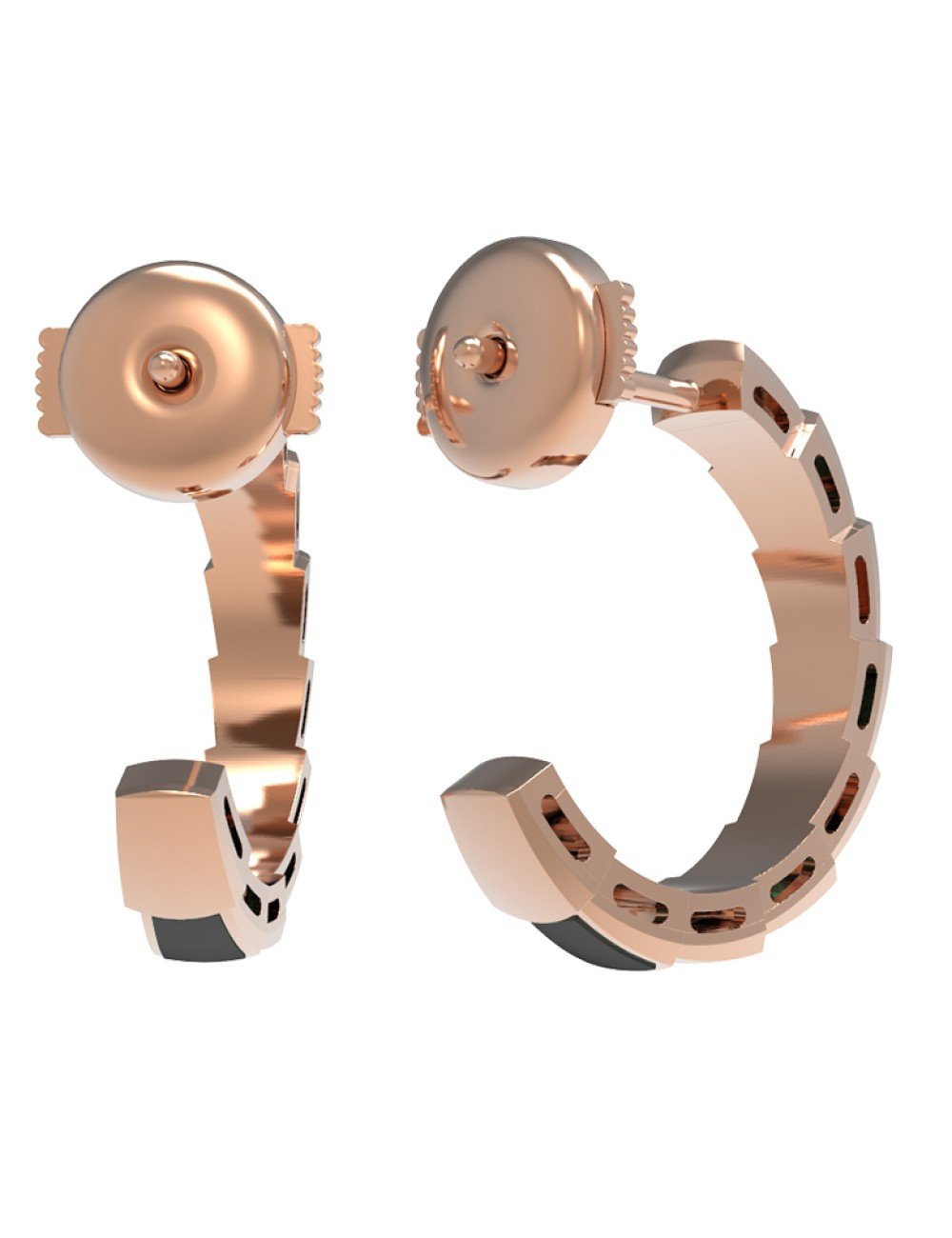 Серьги из золота 585 пробы c ониксом