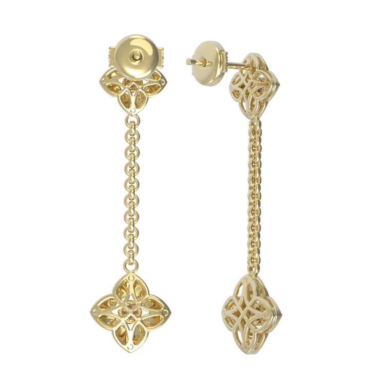 Серьги из лимонного золота c бриллиантами