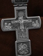 Крест из белого золота 585 пробы