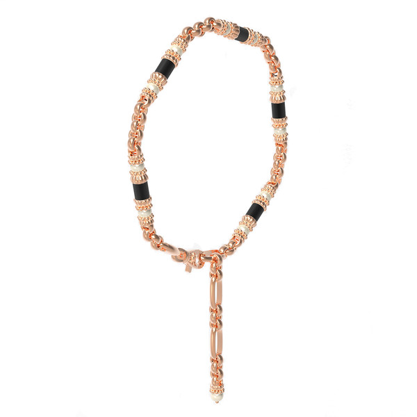 Браслет из золота c жемчугом и ониксом